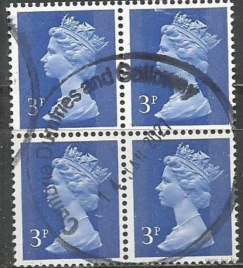 Британия. Королева Елизавета II. 1971г. Mi#566. Кв.блок.