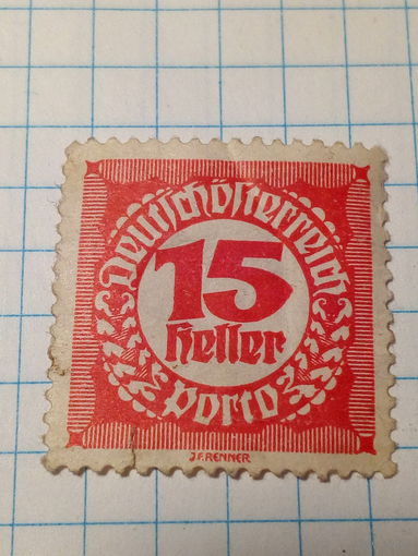 Марка  Австрия 1920 год