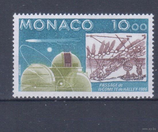 [1694] Монако 1986. Космос.Астрономия.Комета Галлея. Одиночный выпуск. MNH