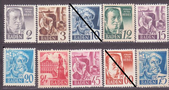 ГЕРМАНИЯ, 1948 БАДЕН BADEN, ФРАНЦУЗСКАЯ ЗОНА,  **