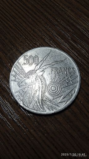 Габон 500 франков 1977,,D,, нечастая...