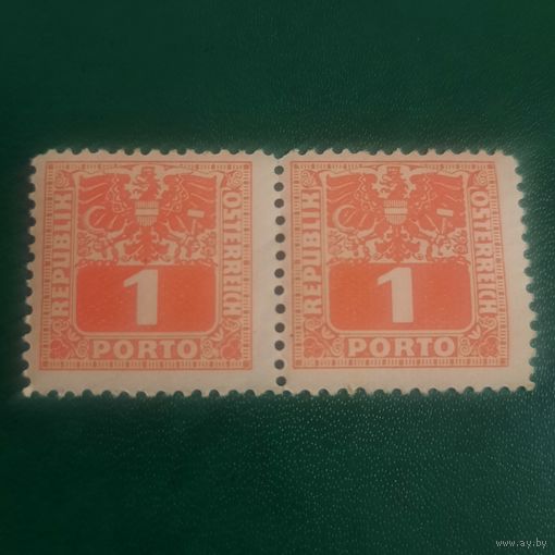 Австрия 1930. Сцепка. Доплатные марки
