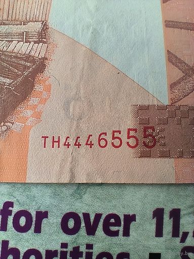 5 рублей  2009 ТН 4446555    СИЕ-13