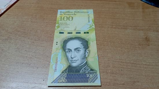 100 боливаров 13,12,2017  Венесуэлы * 37930485