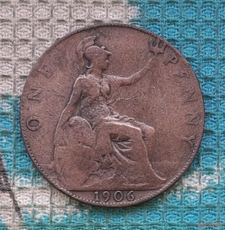 Великобритании 1 пенни 1906 года. Король Эдвард VII.
