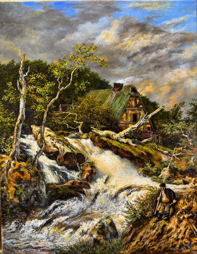 Пейзаж с водопадом