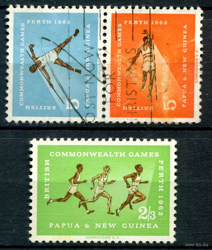 Британские колонии - Папуа Новая Гвинея - 1962г. - игры содружества - 3 марки - полная серия, гашёные, MNH [Mi 46-48]. #3-WB-92-A-1