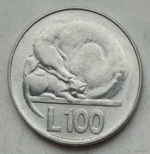 Сан-Марино 100 лир 1975 г. Любовь у животных. В холдере