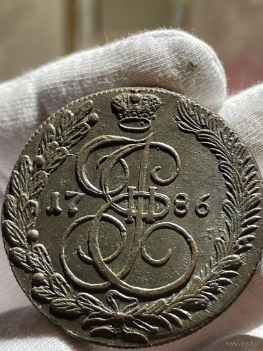 5 копеек 1786 КМ без МЦ.Кладовая.Состояние!!