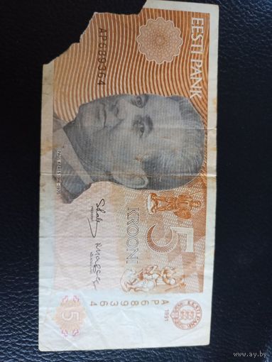 Эстония 5 крон 1991г.