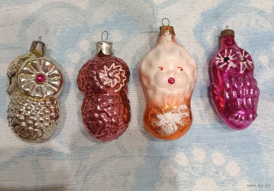 Елочные игрушки, стекло  поштучно