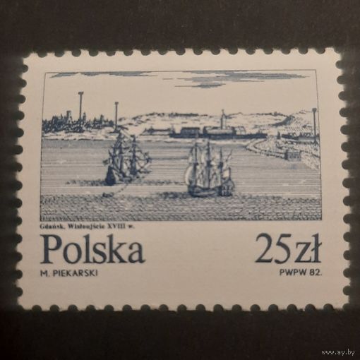 Польша 1982. Флот. Гданьский порт