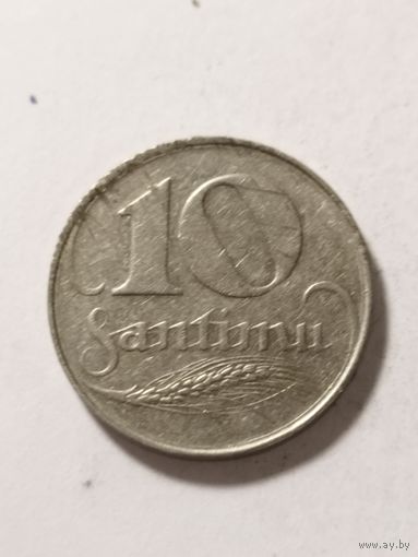 Латвия 10 сантим 1922