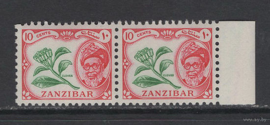 Занзибар 1957**  Девятый султан Занзибара Сэр Халифа II бин Харуб Аль-Бусаиди сцепка SG#359