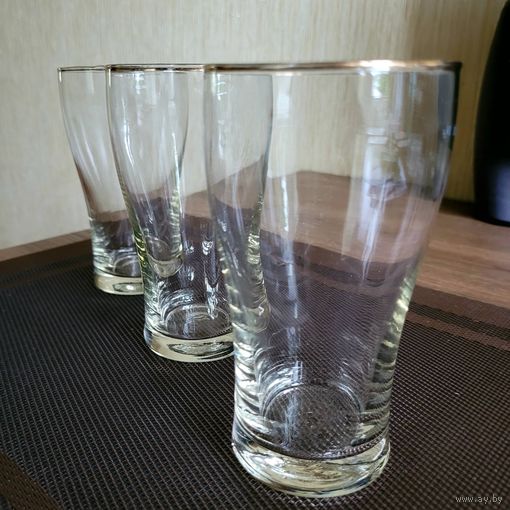 Стаканы, стекло, винтаж, одним лотом 3 шт.