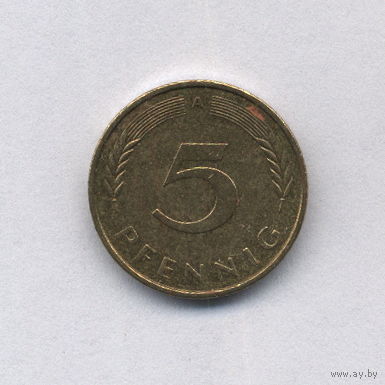 Федеративная Республика Германия, 5 пфеннигов 1990 г.
