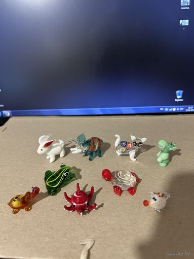 Коллекция Фигурки Стекло Хрусталь Подарки Сувениры Статуэтки Сапог Рыба Рак Слон Лебедь Яблоко