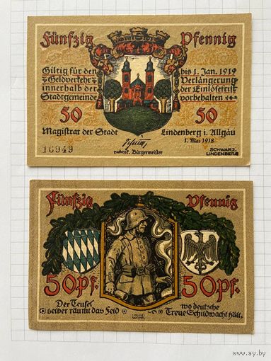 50 пфенигов (нотгельды) г. Германия.-2912-2