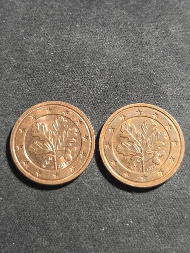 Германия 2 евроцента 2012 F G