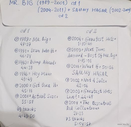 CD MP3 дискография MR. BIG - 2 CD