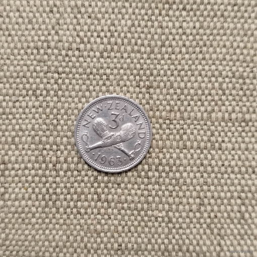 Новая Зеландия 3 пенса 1963 Елизавета II