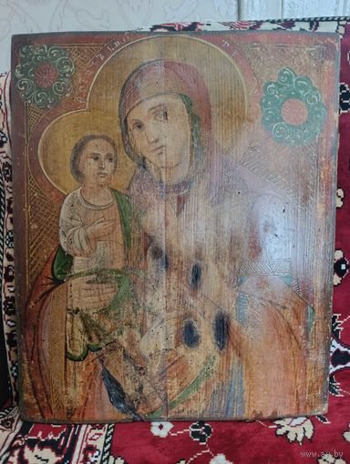 Икона "Матерь Божья троеручица" 19 век