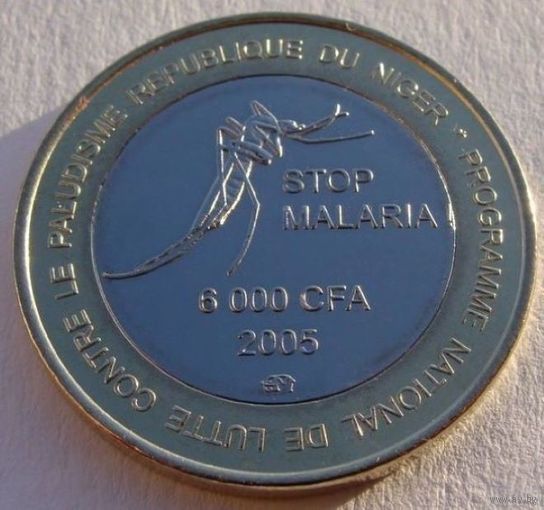 Нигер. 6000 франков 2005 год X#16  "Стоп Малярия"   Тираж: 1.200 шт