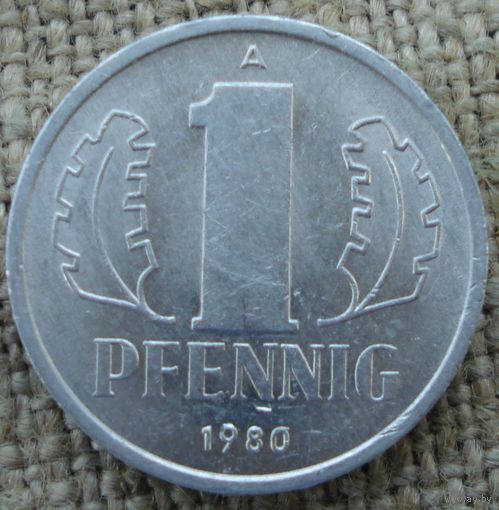 1 пфенниг 1980 Германия