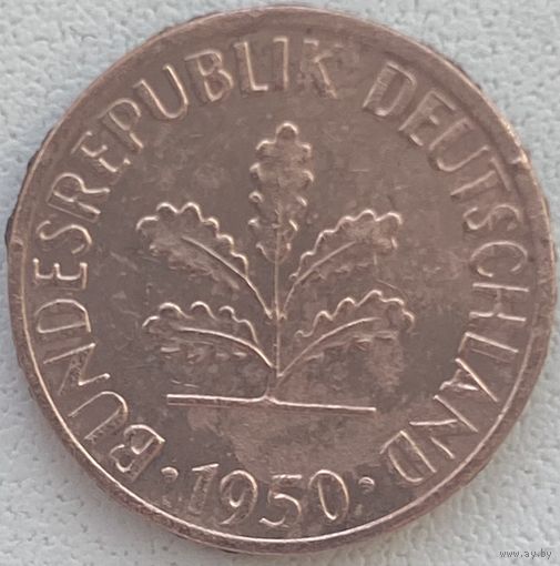 Германия 1 пфенниг 1950 г. F