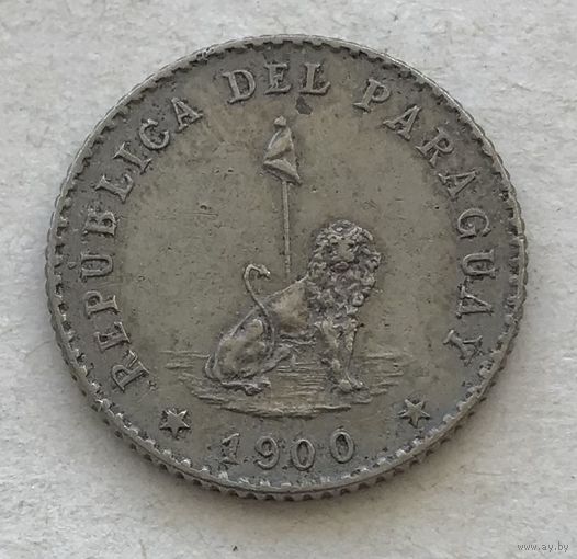 Парагвай 10 сентаво 1900 Лев и Фригийский колпак - хорошая, нечастая!