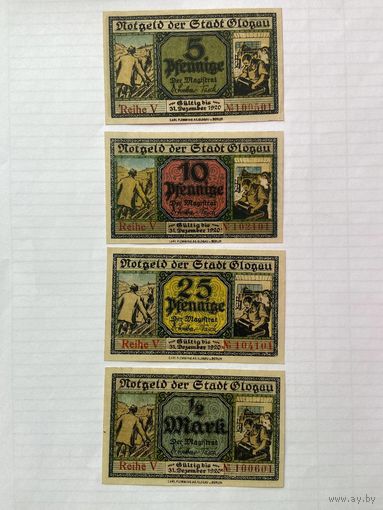 5-10-25-50 пфенигов (нотгельды) Германия г.Глохау -1402