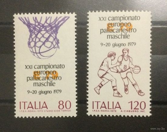 Италия, 1979г., Спорт чемпионат Европы по баскетболу, п/с, MNH.