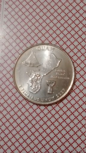 США 25 центов квотер 2009 Гуам