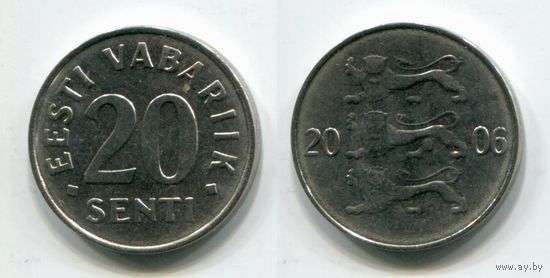 Эстония. 20 сентов (2006, XF)