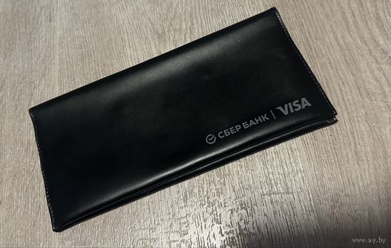 Кошелек мужской. Лонгер. Сбер. VISA. Кожа