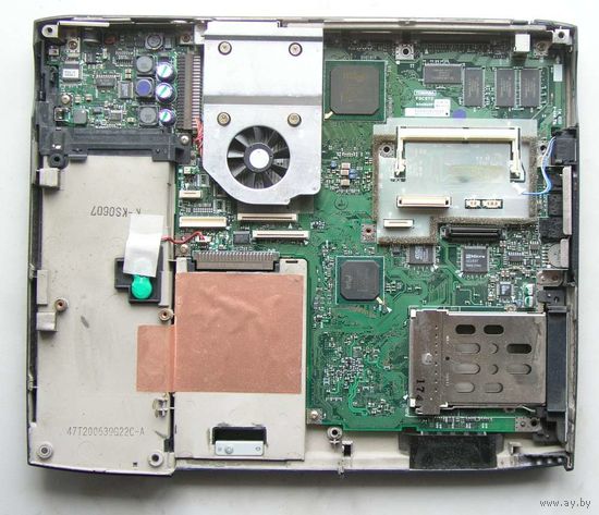 Материнская плата с процессором и памятью от ноутбука TOSHIBA satellite 2755dvd