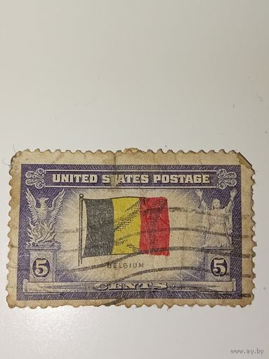 США 1943 из серии Оккупированные страны, посвященная Бельгии.