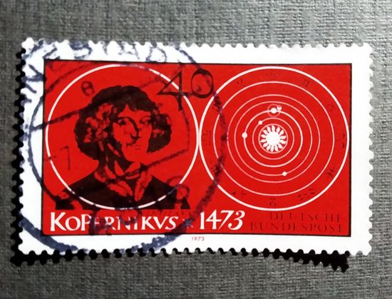Марка Германия 1973 год Коперник