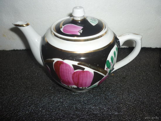 Чайник Фарфор Вербилки СССР Ручная Роспись