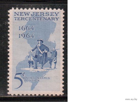 США-1964, (Мих.861),  *   , Нью-Джерси (одиночка)