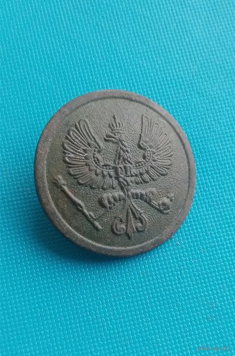 Пуговица германского фельдфебеля на воротник. ПМВ.