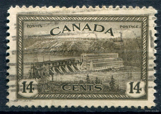 Британские колонии - Канада - 1946г. - ландшафты, виды, 14 с - 1 марка - гашёная [Mi 237]. #3-WB-100-A-1