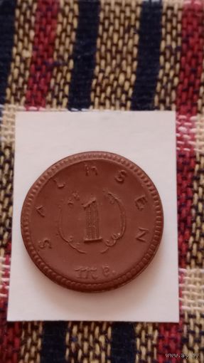 Германия нотгельд Саксония 1 марка1921керамика