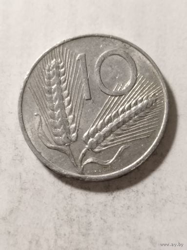 Италия 10 лир 1974