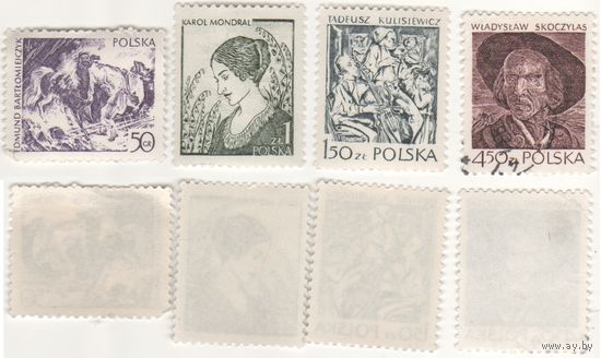 Польша 1979.03.05 (Mi)PL2607,2608,2609,2610 сер.Польские современные гравюры 50gr,1.00zl,1.50zl,4,50zl (ч+г) (a1-11 ТОРГ/ВАША ЦЕНА поштучно по запросу