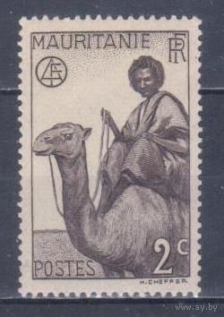 [2329] Французские колонии. Мавритания 1938. Кочевник на верблюде.2с. МН