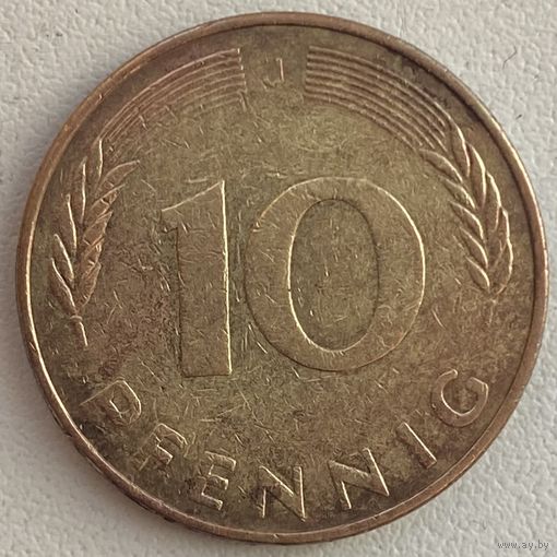 Германия 10 пфеннигов 1977 г. J