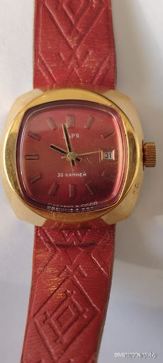 Часы заря 30 камней позолота ау 10 редкие