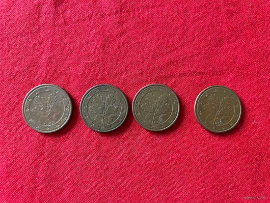 5 евроцентов 2002 A, G, J года Германия