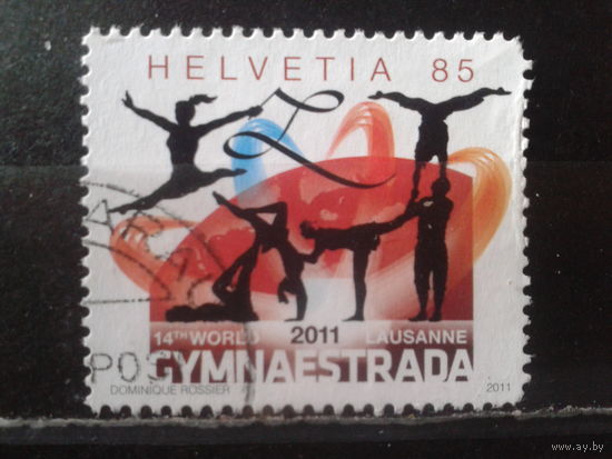 Швейцария 2011 Гимнастика Михель-1,5 евро гаш